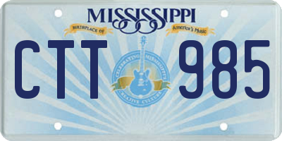 MS license plate CTT985
