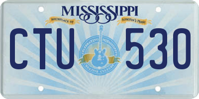 MS license plate CTU530