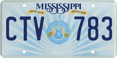 MS license plate CTV783
