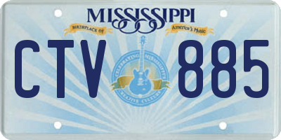 MS license plate CTV885