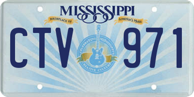 MS license plate CTV971