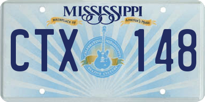 MS license plate CTX148