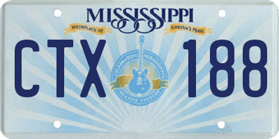 MS license plate CTX188