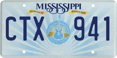 MS license plate CTX941