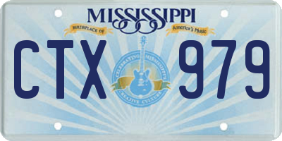 MS license plate CTX979