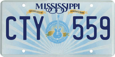 MS license plate CTY559