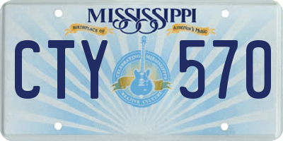 MS license plate CTY570