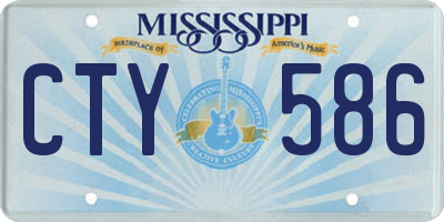 MS license plate CTY586