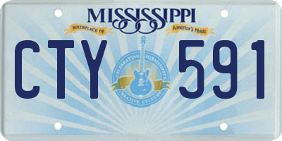 MS license plate CTY591