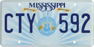 MS license plate CTY592