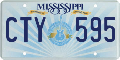 MS license plate CTY595