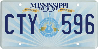 MS license plate CTY596