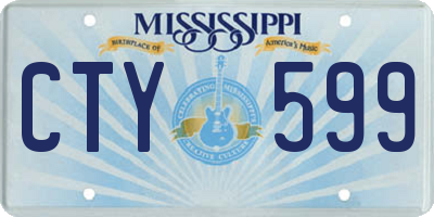 MS license plate CTY599