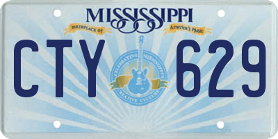 MS license plate CTY629