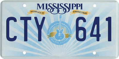 MS license plate CTY641