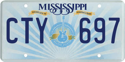 MS license plate CTY697