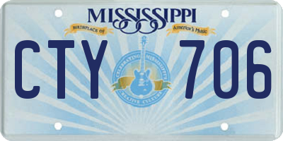 MS license plate CTY706