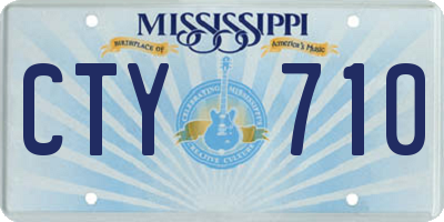 MS license plate CTY710