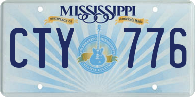 MS license plate CTY776