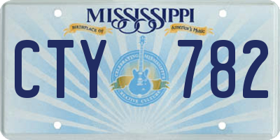 MS license plate CTY782