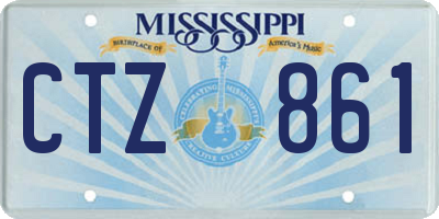 MS license plate CTZ861