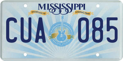 MS license plate CUA085