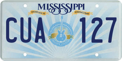 MS license plate CUA127
