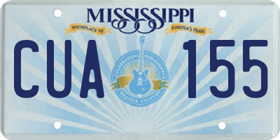 MS license plate CUA155