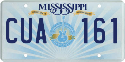 MS license plate CUA161