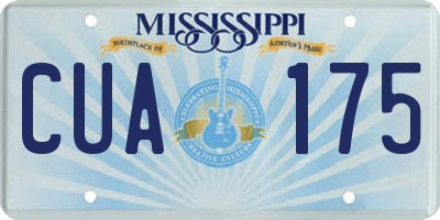 MS license plate CUA175