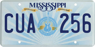 MS license plate CUA256