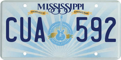MS license plate CUA592
