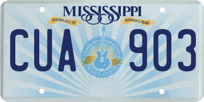 MS license plate CUA903