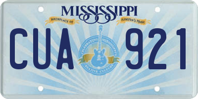 MS license plate CUA921