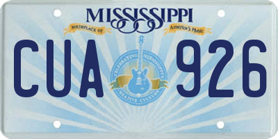 MS license plate CUA926
