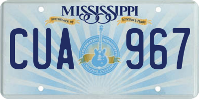 MS license plate CUA967