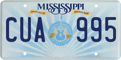 MS license plate CUA995