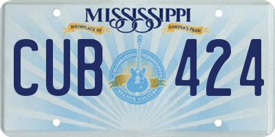 MS license plate CUB424