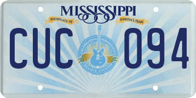 MS license plate CUC094