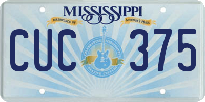 MS license plate CUC375