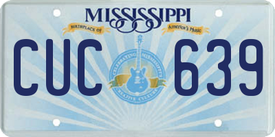 MS license plate CUC639