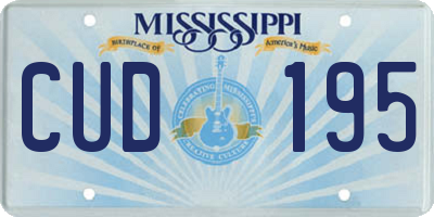 MS license plate CUD195
