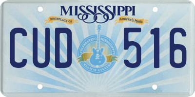 MS license plate CUD516