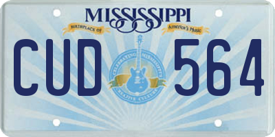 MS license plate CUD564