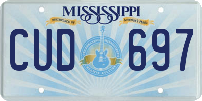 MS license plate CUD697