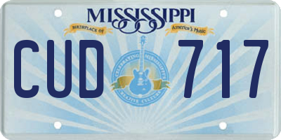 MS license plate CUD717