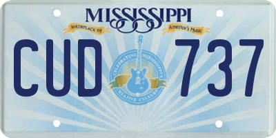 MS license plate CUD737