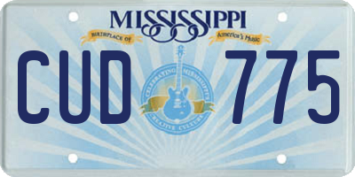 MS license plate CUD775