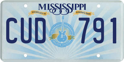 MS license plate CUD791