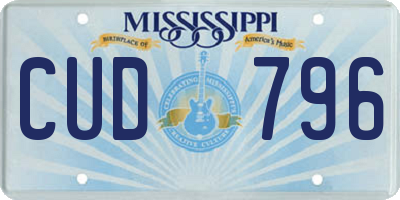 MS license plate CUD796
